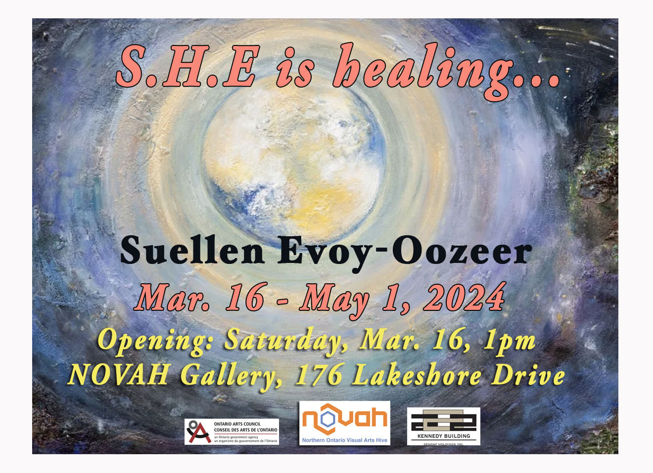 S.H.E. is healing…OPENING this Saturday, March 16, 1pm